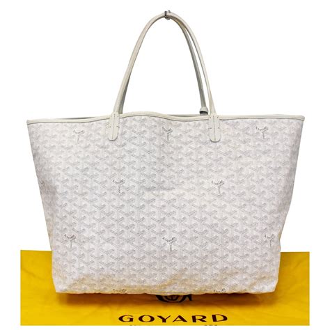 goyard tote white|authentic Goyard tote.